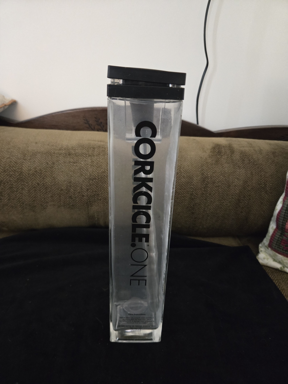 Corkcicle Clear Infuser Bottle with Black Accents